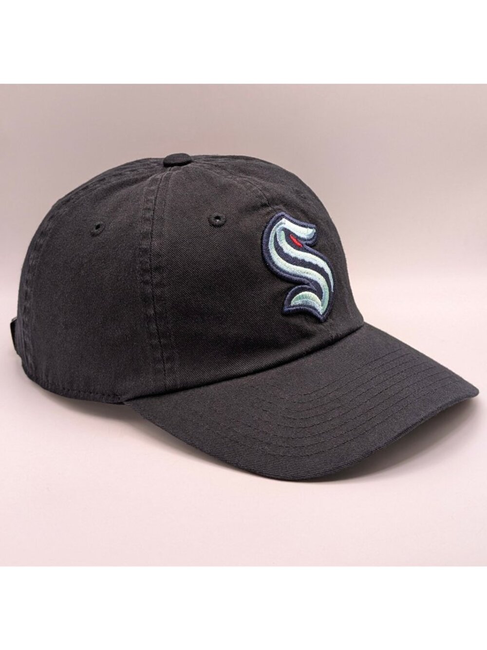 Seattle Kraken Hat Strap Back Cap Black NHL Hockey American Needle Unisex